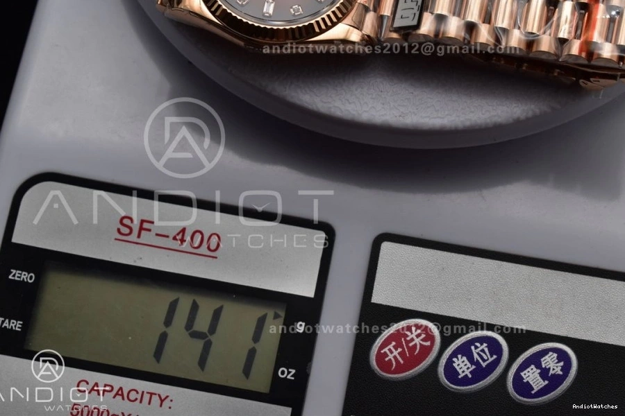 President SmoothTexture Edition Bracelet 904L DayDate Diamond Dial vr3255 678 (Gain Best Steel QF Weight) on Brown 36 V5 RG 0312